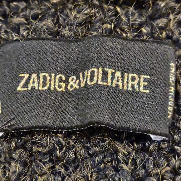 Zadig & Voltaire Womens Celia Ma Moss Green Brown Open Front Cardigan Sweater S? - Picture 9 of 11